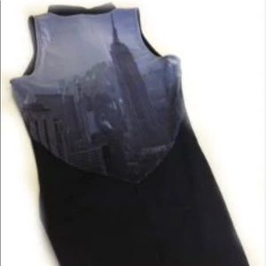 Ainsliewear New York Skyline Zip Front Leotard, adult size Medium